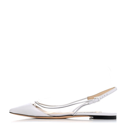 Jimmy Choo Kid PVC Erin Slingback Flats 39 White 1 of 4