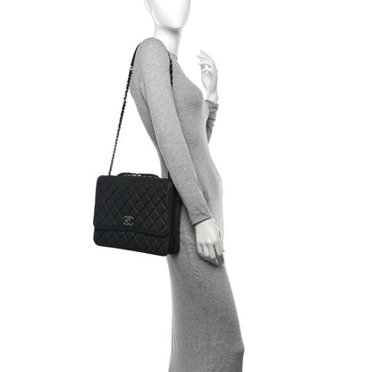 Chanel Caviar Quilted Flap With Chain Blue 2 of 7