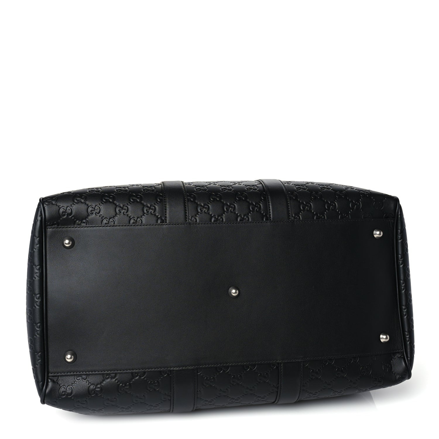 Gucci ssima GG Emblem Medium Duffle Bag Black Black 3 of 8