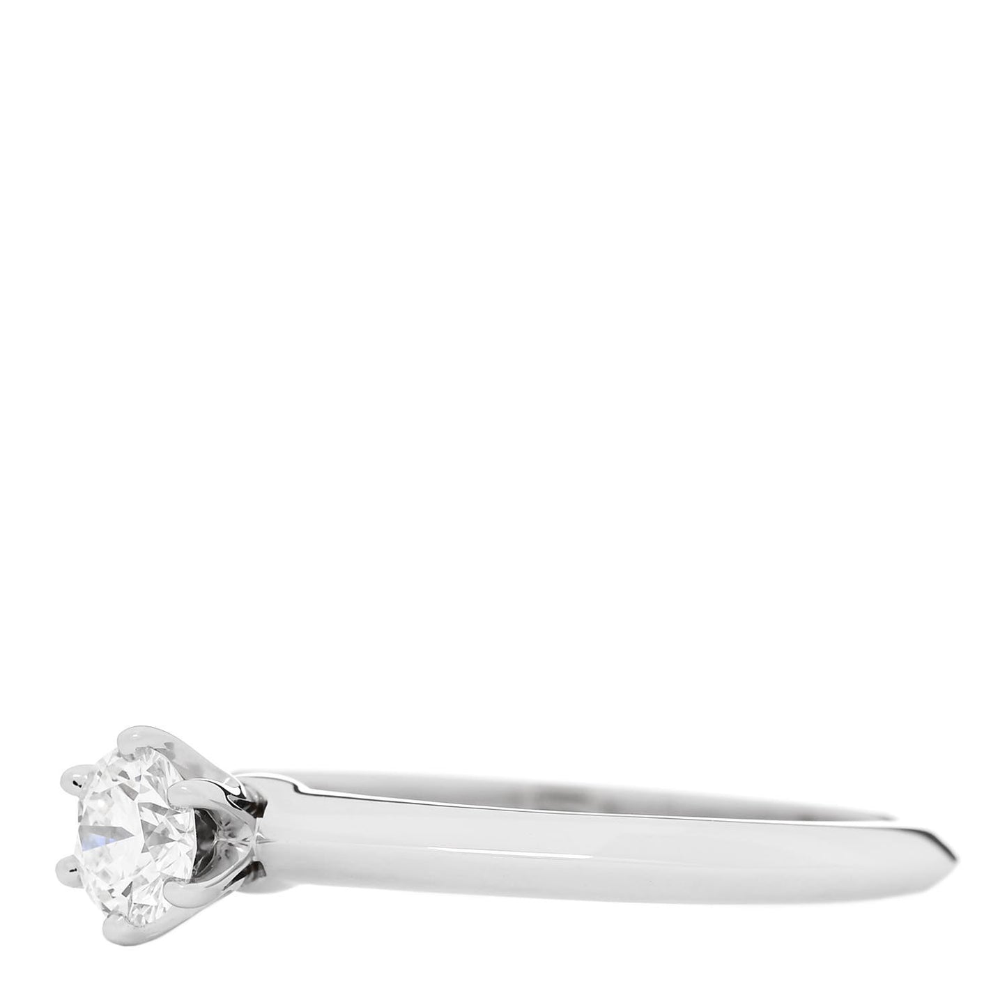 Platinum Diamond .32ct Solitaire Engagement Ring 55 7.25
