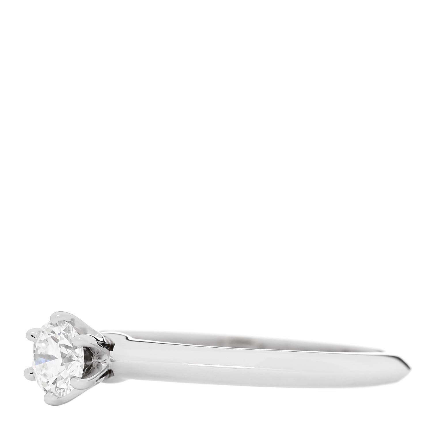 Tiffany Platinum Diamond .32ct Solitaire Engagement Ring 55 7.25 3 of 6