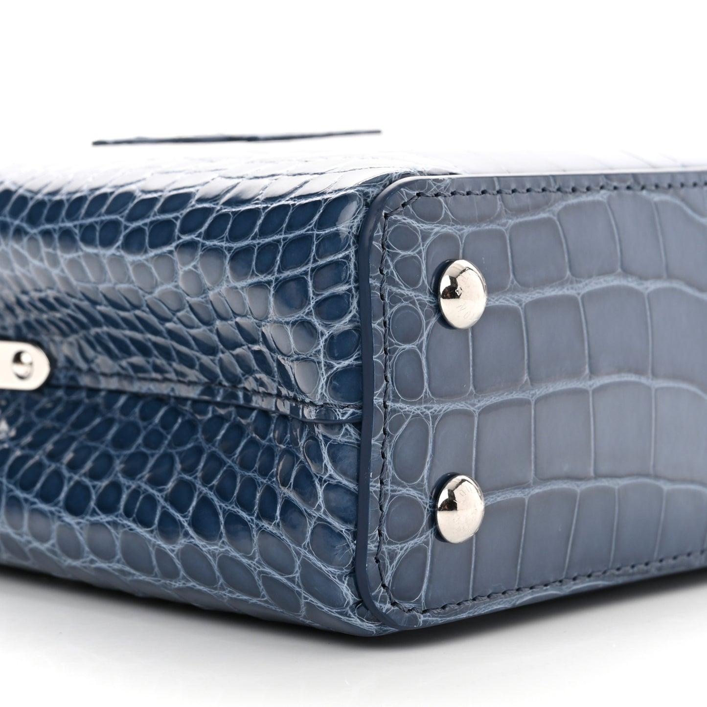 Crocodile Mini Capucines Ocean Blue
