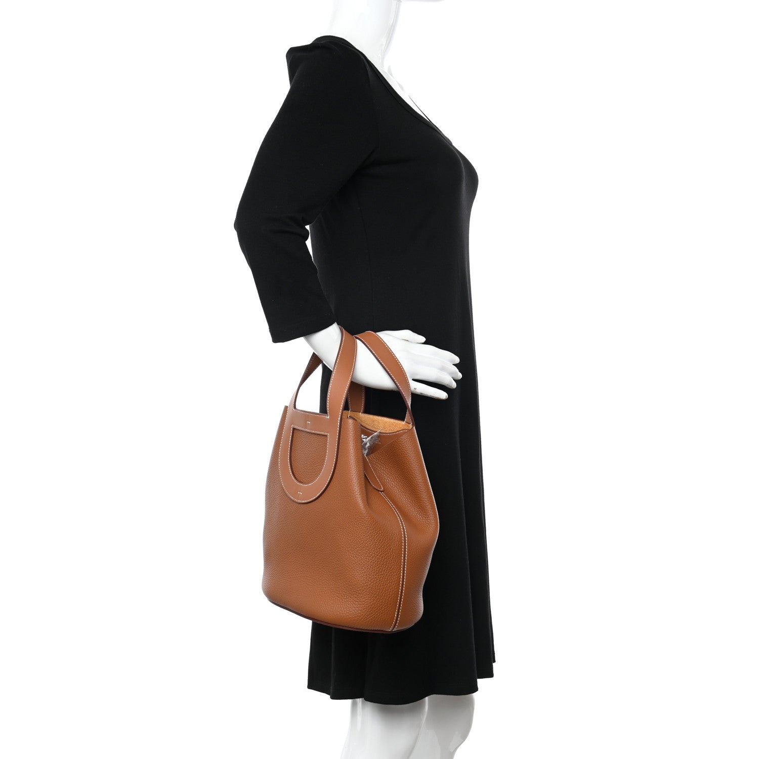 Hermes Taurillon Clemence Swift In-The-Loop 18 Bag Gold 2 of 11