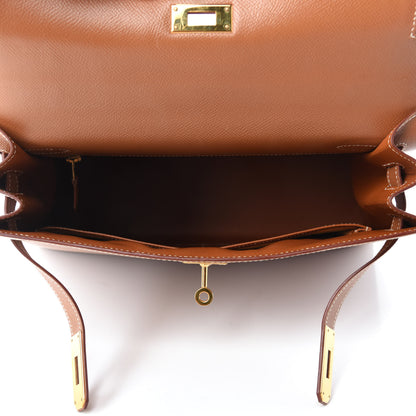Hermes Courchevel Kelly Sellier 32 Gold 5 of 14