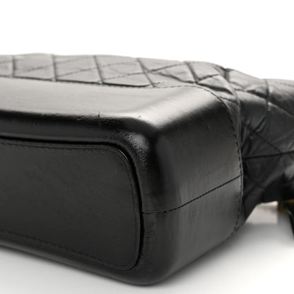 Chanel Aged Calfskin Quilted Medium Gabrielle Hobo Black 9 of 10