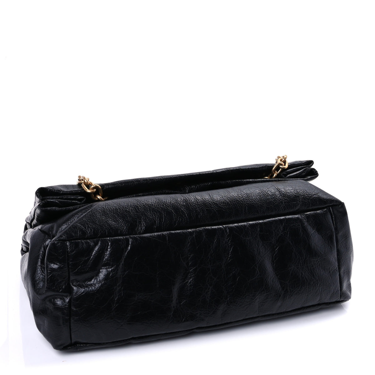 Arena Calfskin Medium Monaco Chain Shoulder Bag Black