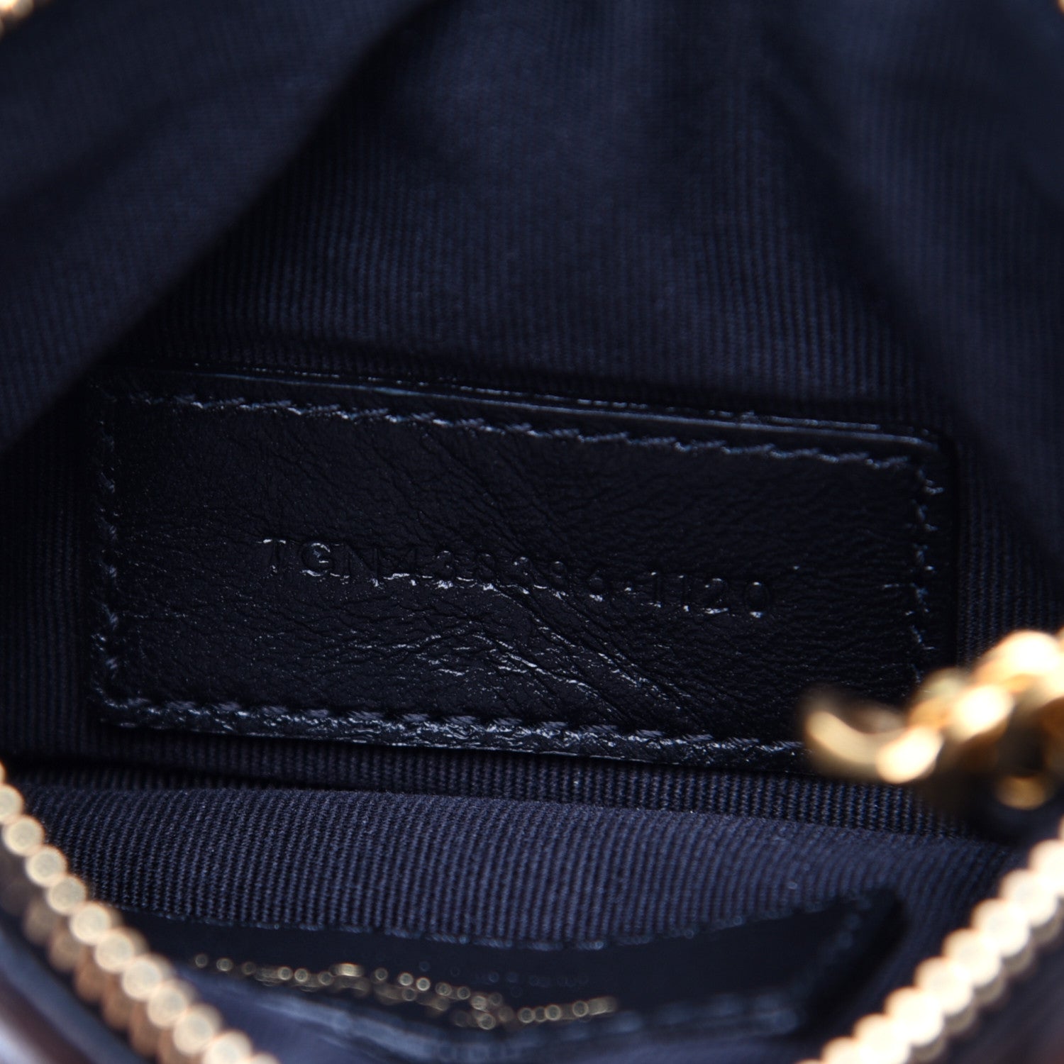 Saint Laurent Calfskin Matelasse Monogram Key Pouch Black 9 of 12