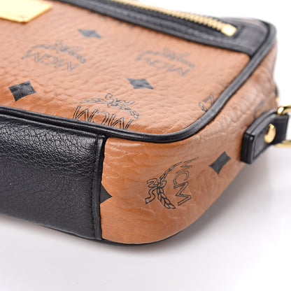 MCM Visetos Small Crossbody Bag Cognac Black 6 of 15