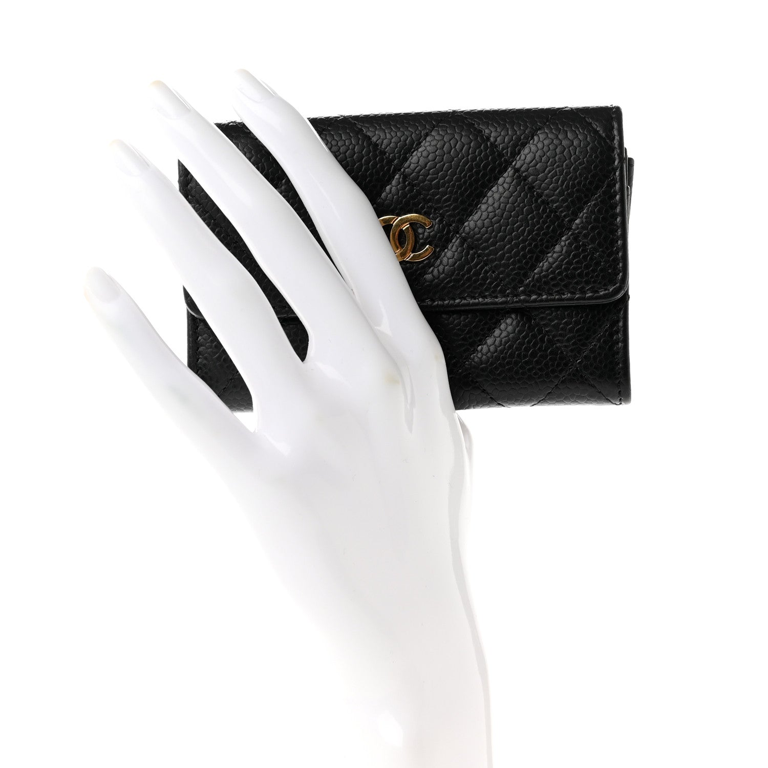 Chanel Caviar Quilted Flap Card Holder Black 2 of 9