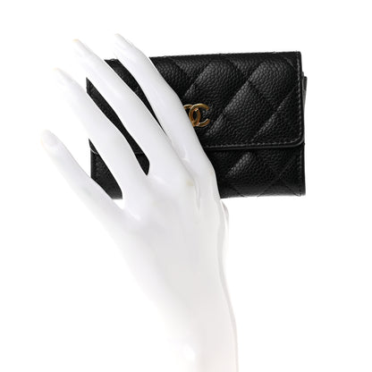 Chanel Caviar Quilted Flap Card Holder Black 2 of 9