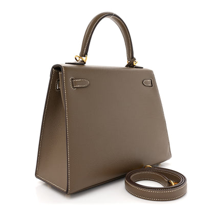 Hermes Epsom Kelly Sellier 25 Etoupe 3 of 13