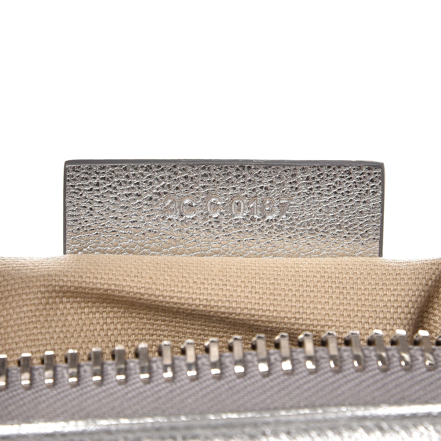 Metallic Sugar Goatskin Small Antigona Silver