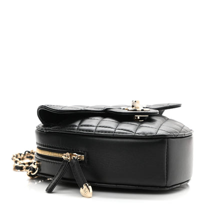 Chanel Lambskin Quilted CC In Love Heart Bag Black 4 of 9
