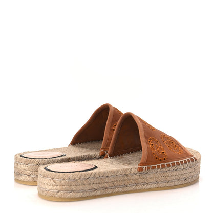 Gucci Canvas Interlocking G Damita Espadrille Sandals 38 Blondie Cognac 5 of 9