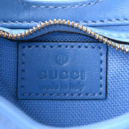 Gucci Calfskin Monogram Mini Moon Side Shoulder Bag Blue 5 of 8