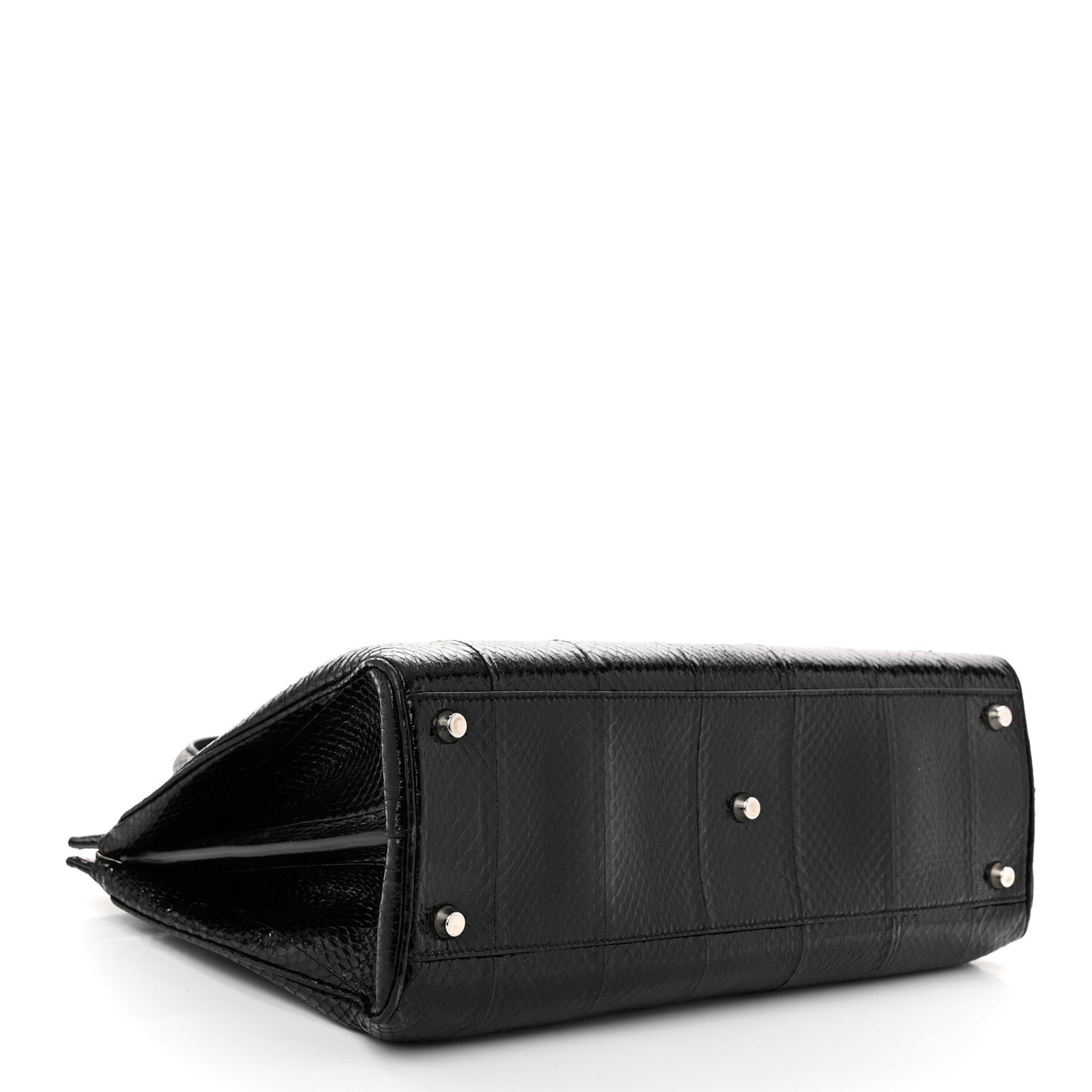 Elaphe Medium Zumi Top Handle Bag Black