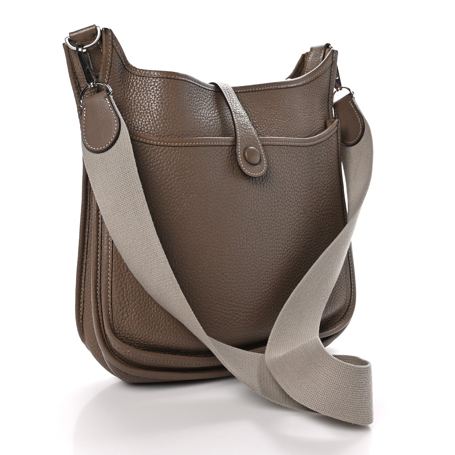 Hermes Taurillon Clemence Evelyne II PM Etoupe 3 of 10