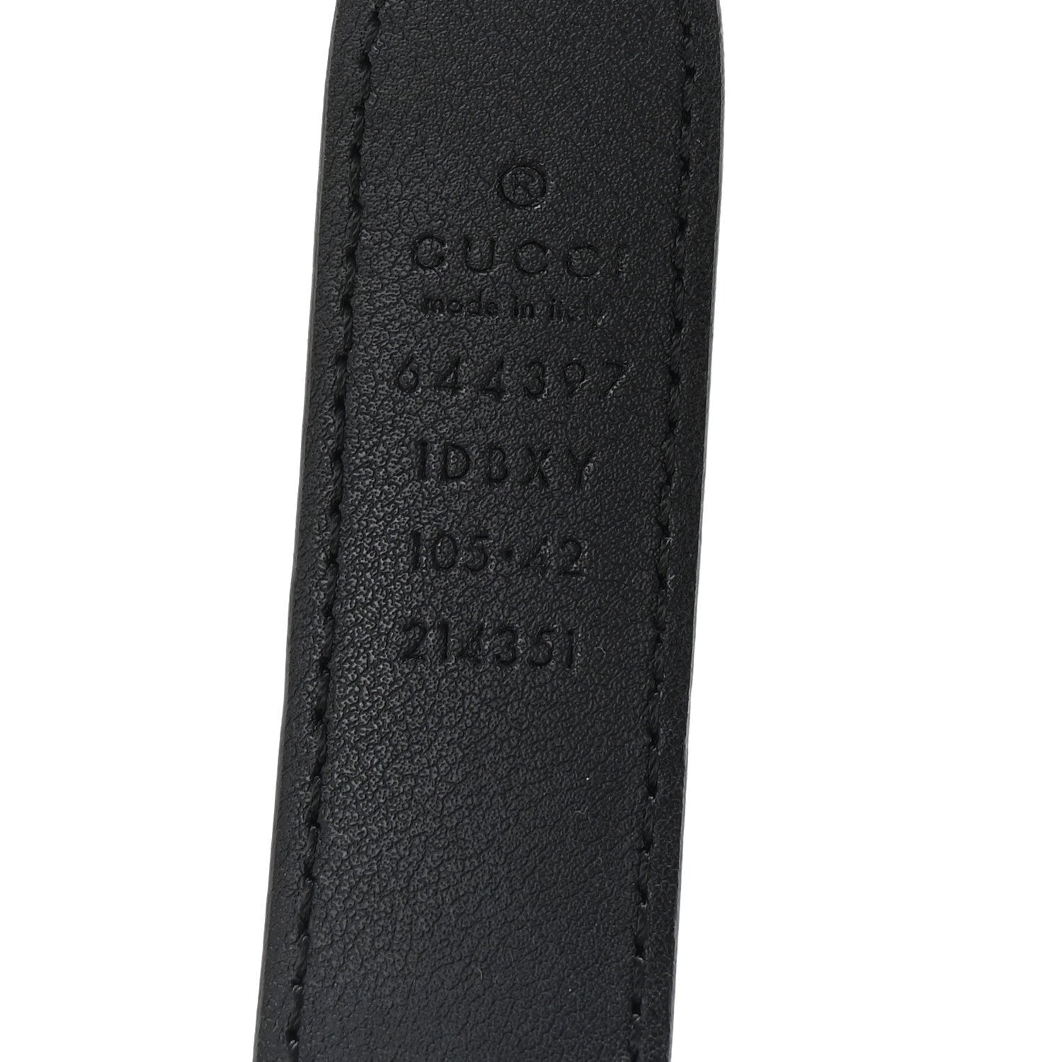 Gucci Efesto Leather Womens Horsebit 15/23mm Belt 105 42 Black 5 of 5