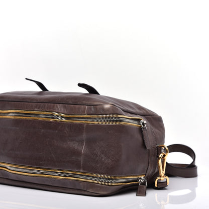 Prada Glace Calfskin Zippers Satchel Ardesia 8 of 8