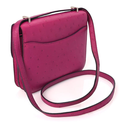 Hermes Ostrich Constance 18 Rose Pourpre 2 of 8