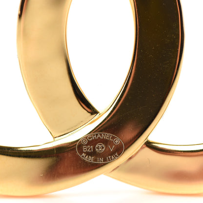 Chanel Metal Paris Button CC Large Brooch Gold 4 of 4