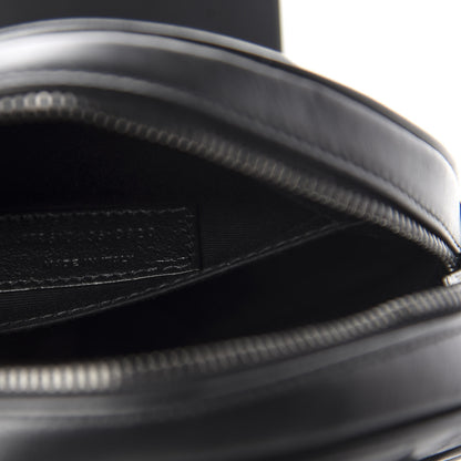 Saint Laurent Calfskin Matelasse Chevron Round Vinyle Camera Bag Black 9 of 12
