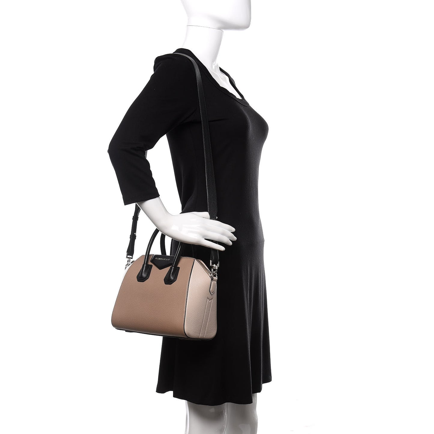 Sugar Goatskin Mini Tri-Color Antigona Linen