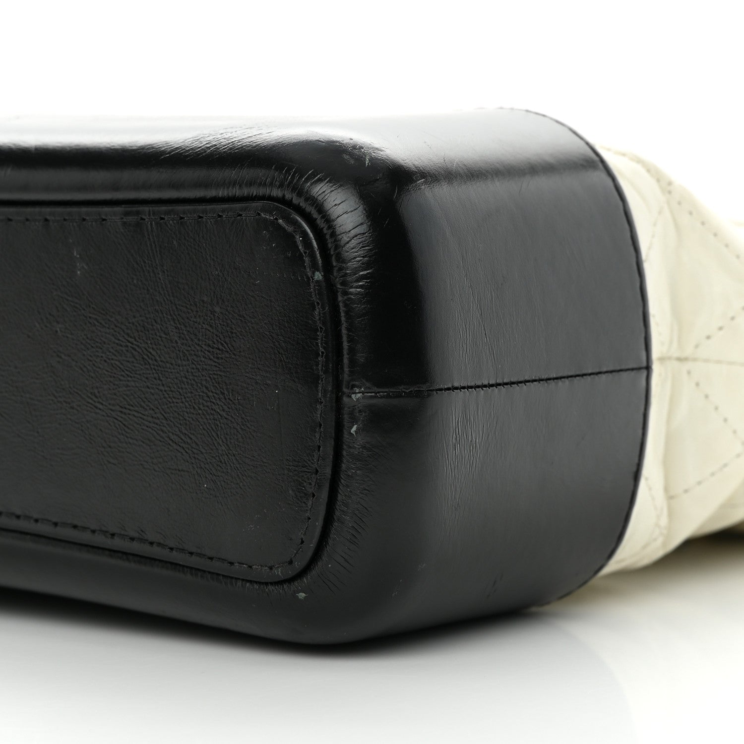 Chanel Aged Calfskin Quilted Medium Gabrielle Hobo Black White 10 of 22