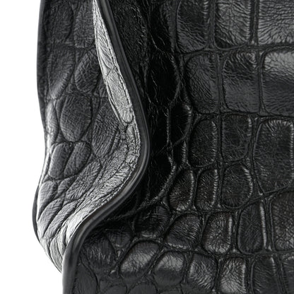 Saint Laurent SAINT LAURENT Calfskin Crocodile Embossed Large Thin Sac De Jour Black 12 of 17