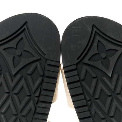Louis Vuitton Mahina Bom Dia Flat Mule Sandals 38 Beige Clair 9 of 10