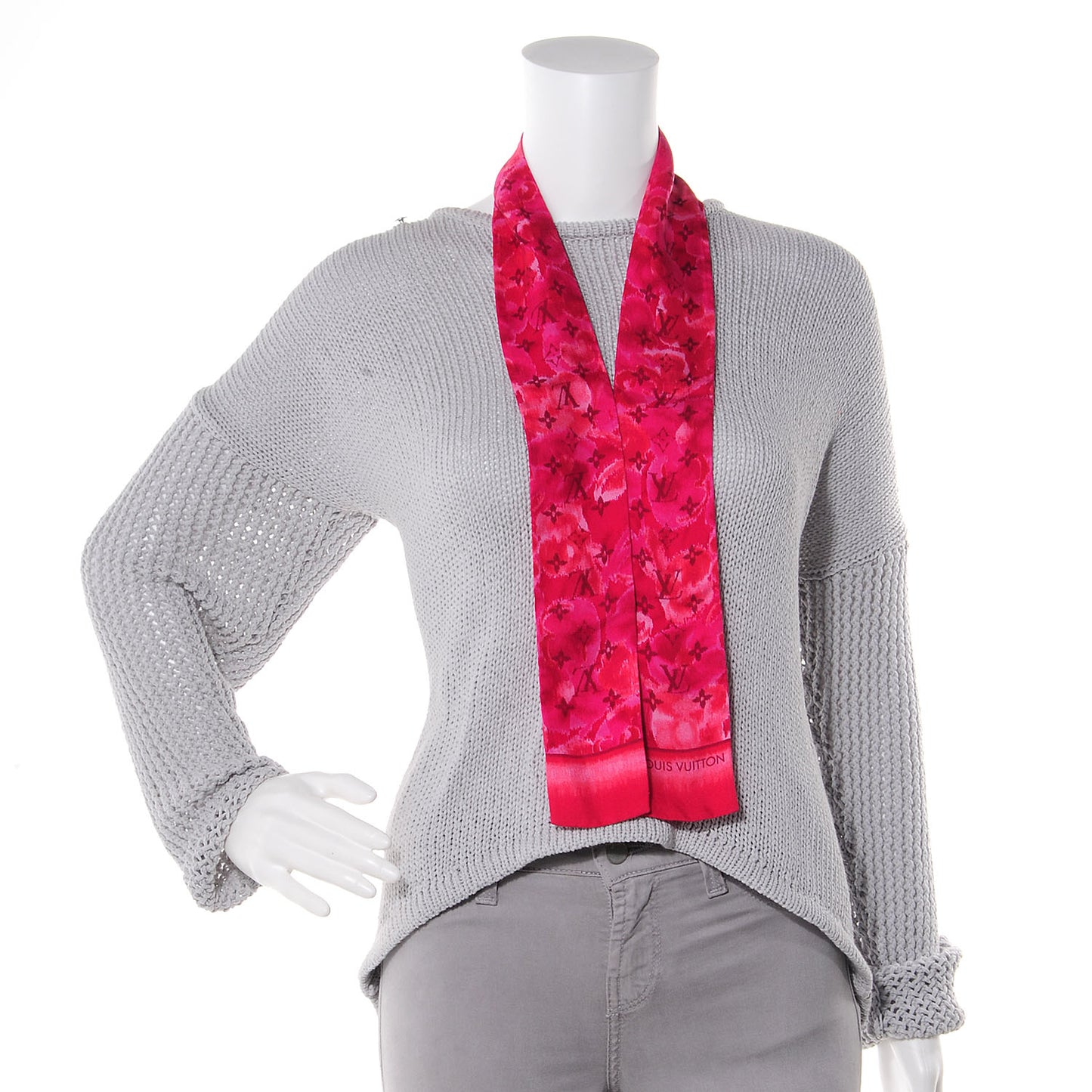 Silk Monogram Ikat Summer Bandeau Rose Indien