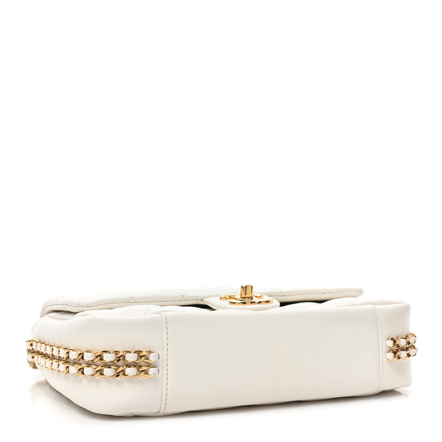 Chanel Caviar Quilted Small CC You Flap White 4 of 11