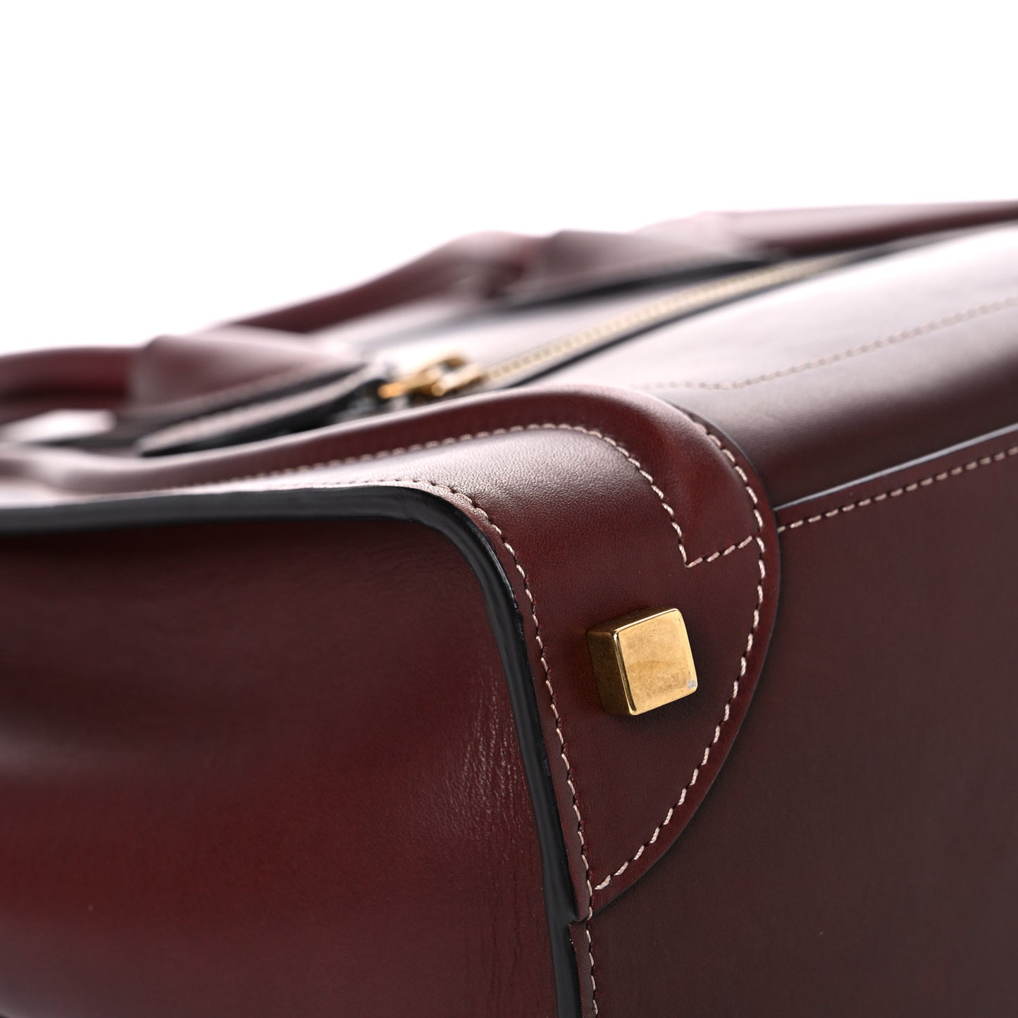 Smooth Calfskin Micro Luggage Burgundy