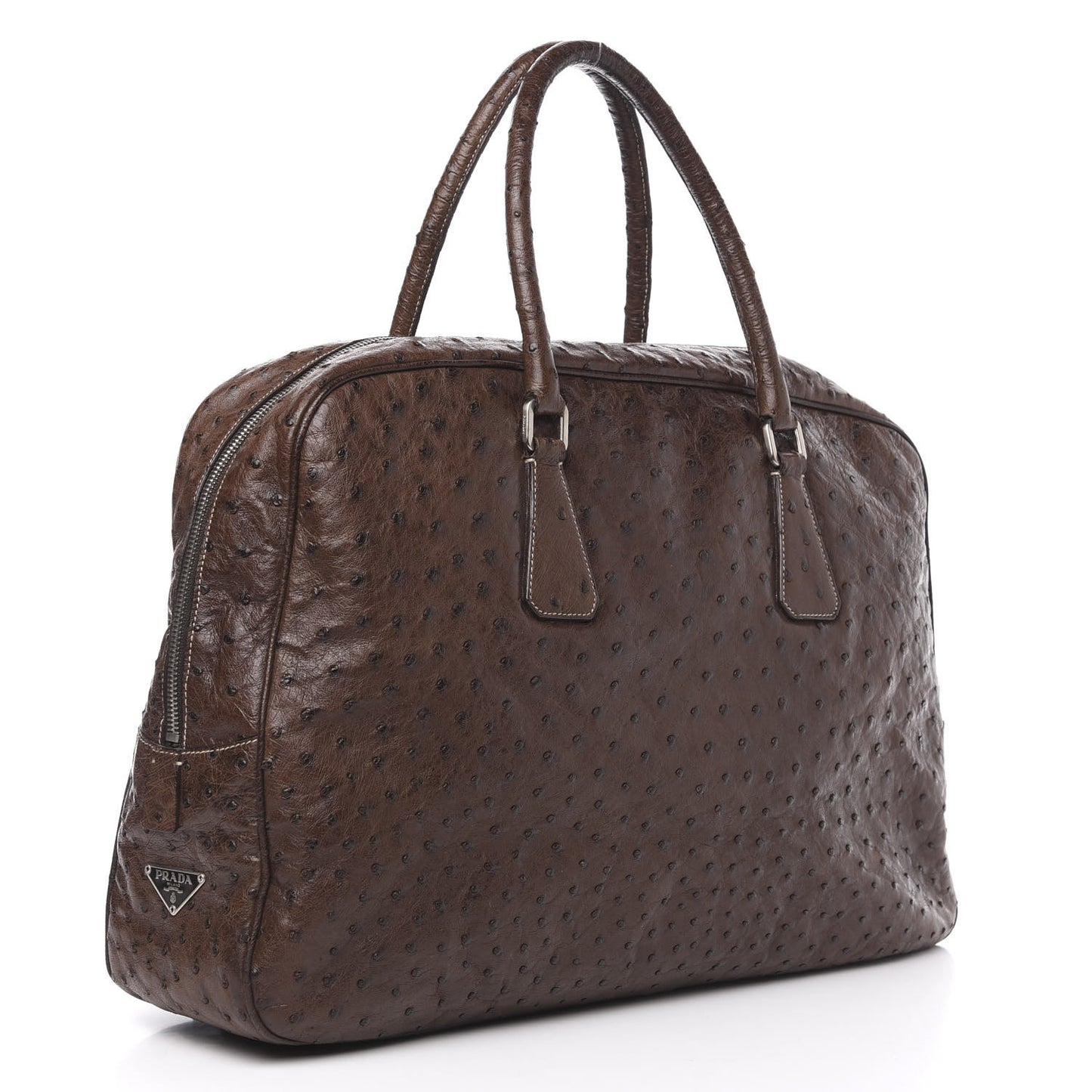 Ostrich Travel Briefcase Brown