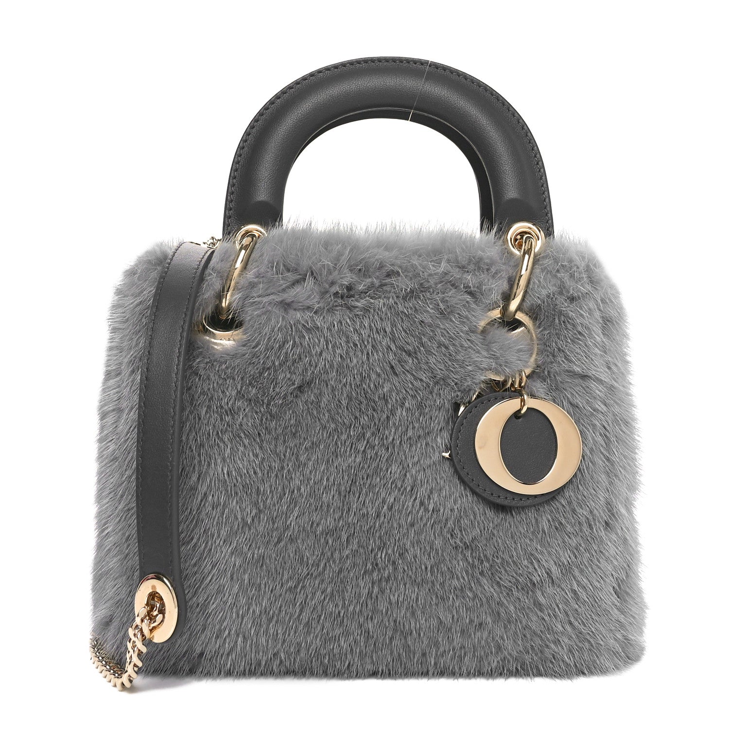 Christian Dior Mink Fur Mini Lady Dior Grey 1 of 9