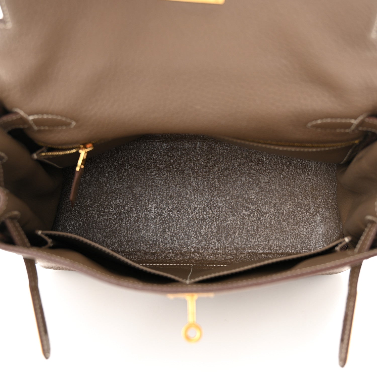 Hermes Taurillon Clemence Kelly Retourne 28 Etoupe 5 of 15