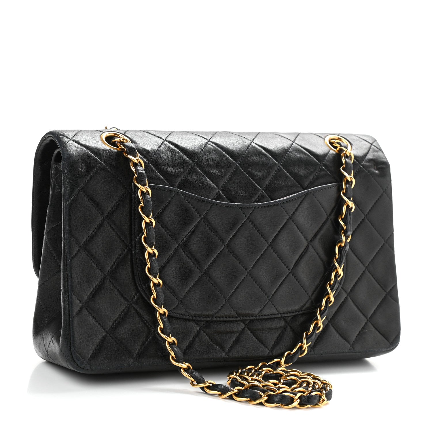 Chanel Lambskin Quilted Medium Double Flap Black 3 of 15