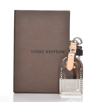 Louis Vuitton Metal Luggage Tag Key Holder Silver 4 of 4