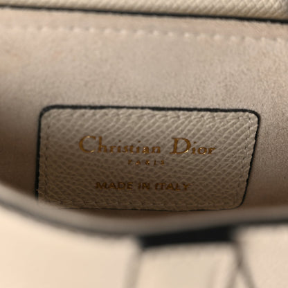 Christian Dior Grained Calfskin Mini Saddle Bag With Strap White 5 of 8