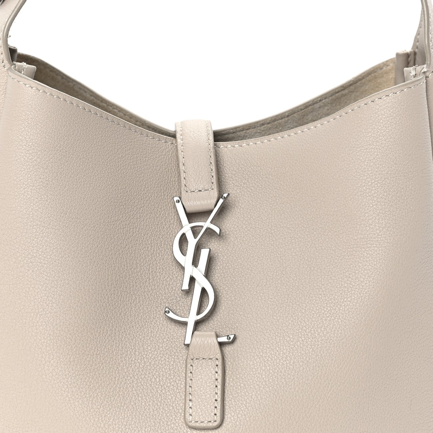 Saint Laurent Smooth Calfskin Small Le 5 A 7 Soft Hobo Sea Salt 6 of 7