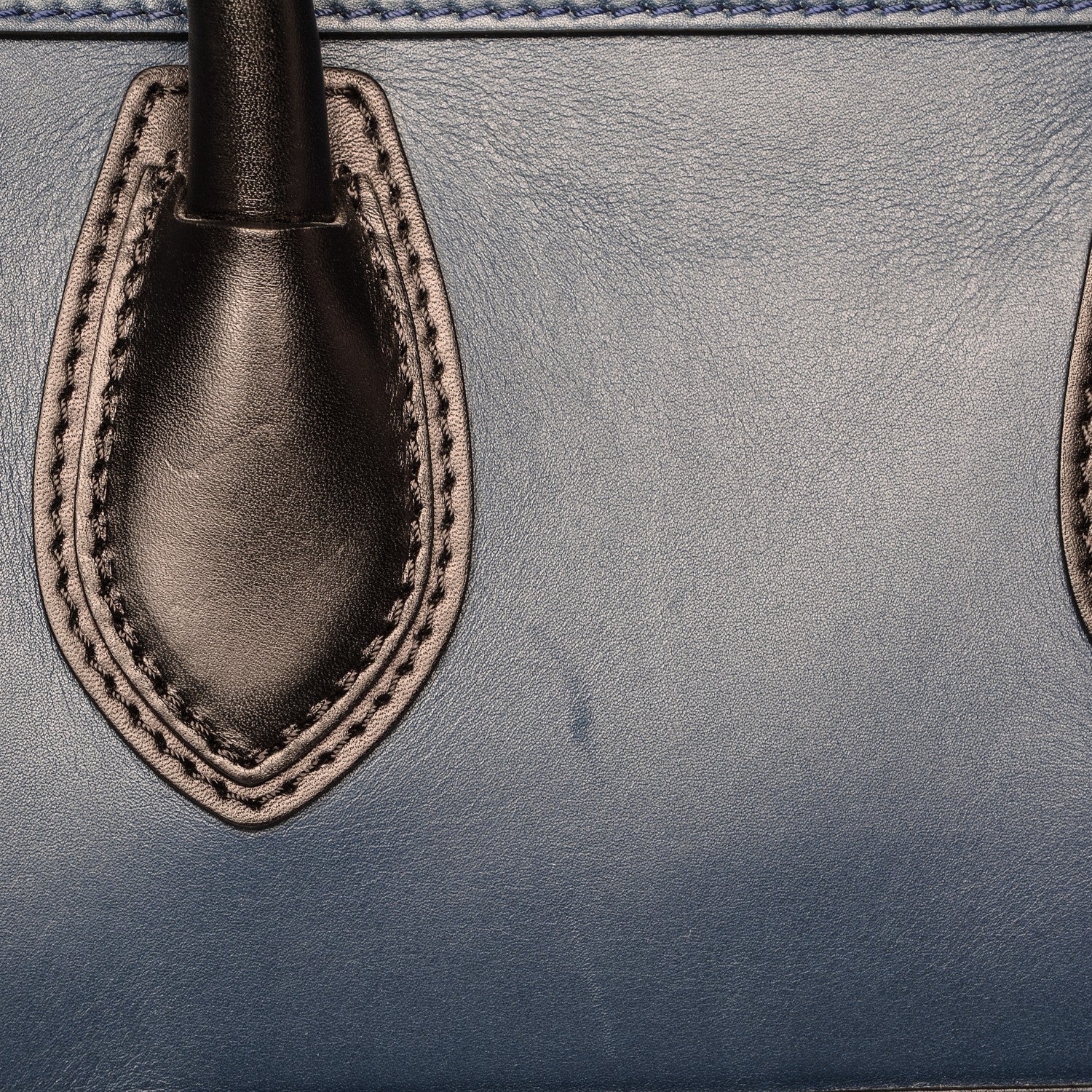 Celine Smooth Calfskin Mini Bi-Color Luggage Ocean Blue 8 of 8