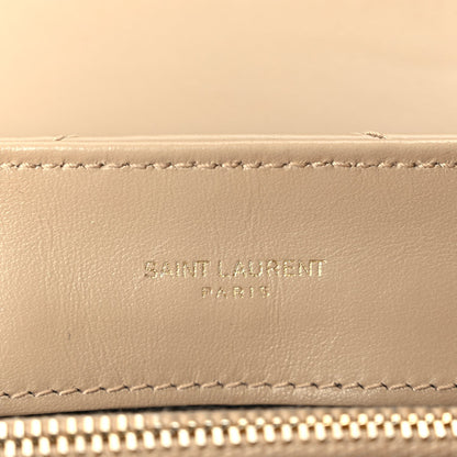 Saint Laurent Calfskin Y Quilted Monogram Small Loulou Chain Satchel Dark Beige 5 of 8