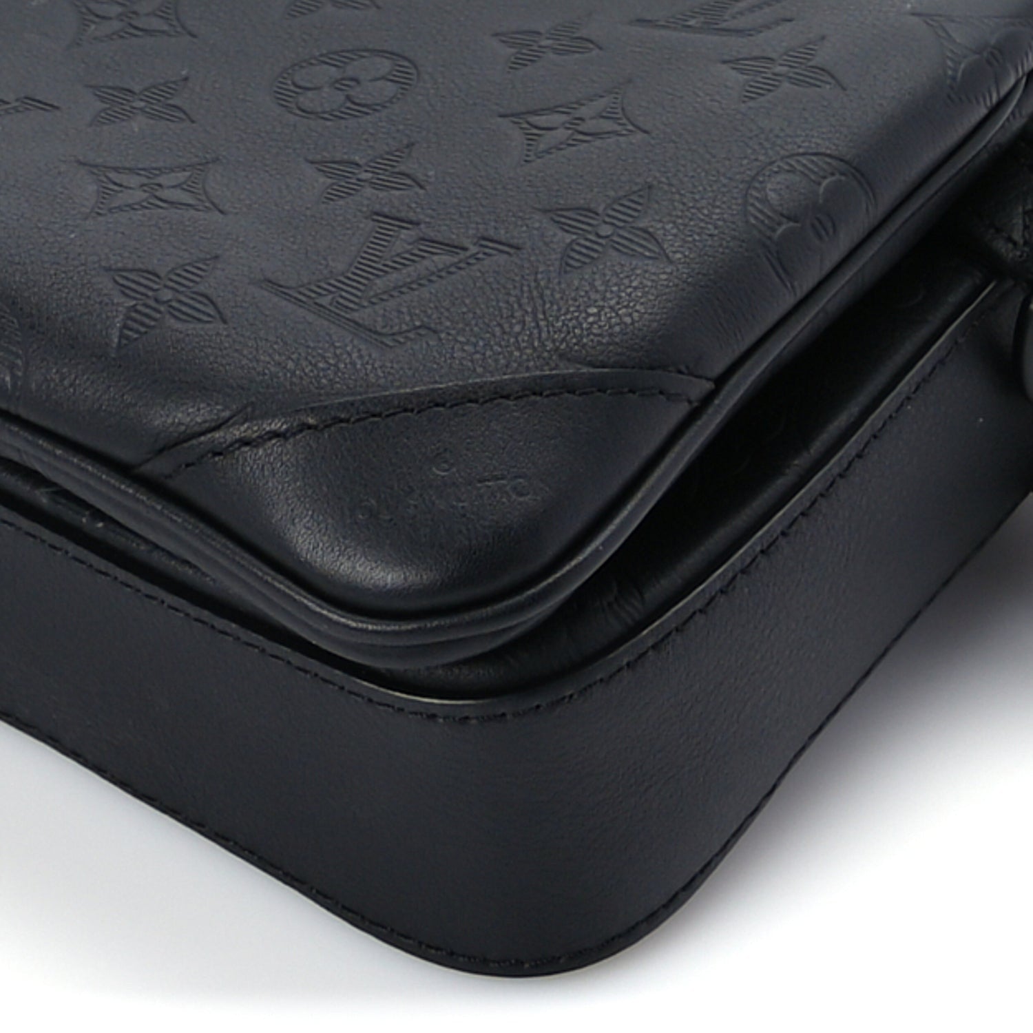 Louis Vuitton Calfskin Monogram Shadow Trio Messenger  Black 8 of 8