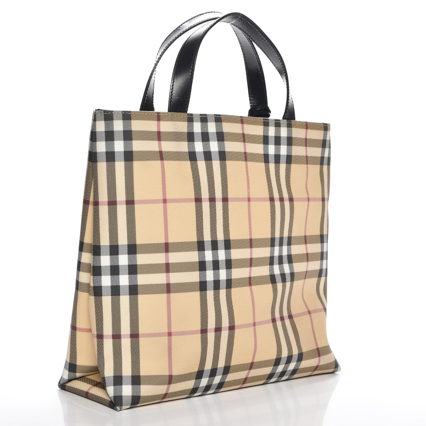 House Check Medium Tote Black