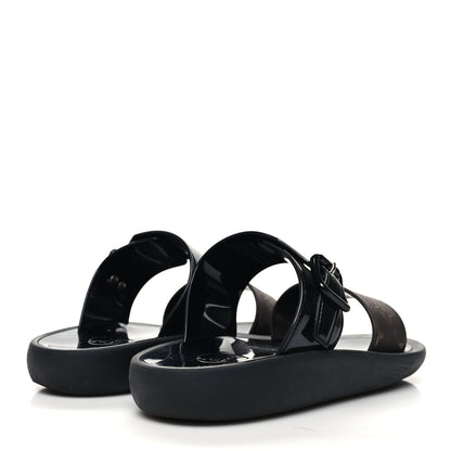 Louis Vuitton Monogram Sunbath Flat Mule Sandals 38 Black 4 of 7
