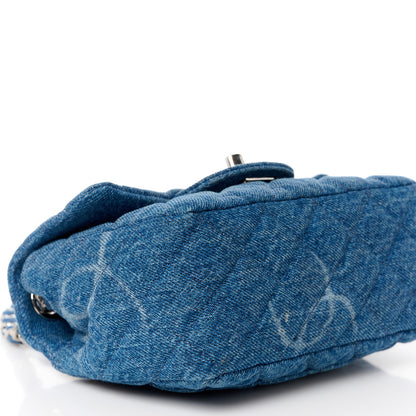 Chanel Denim CC Quilted Mini Square Flap Blue 10 of 11