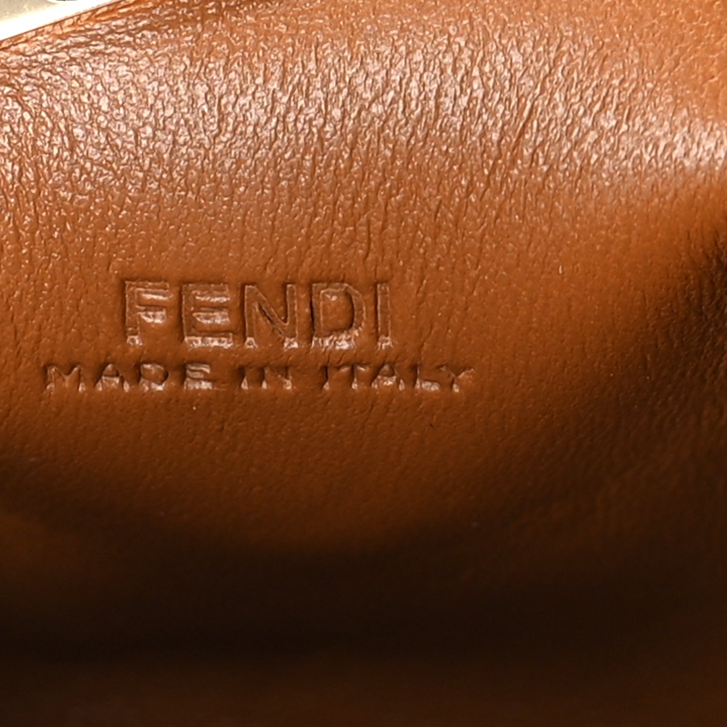 Fendi Shiny Nappa Nano  First Bag Charm Caramello 5 of 7