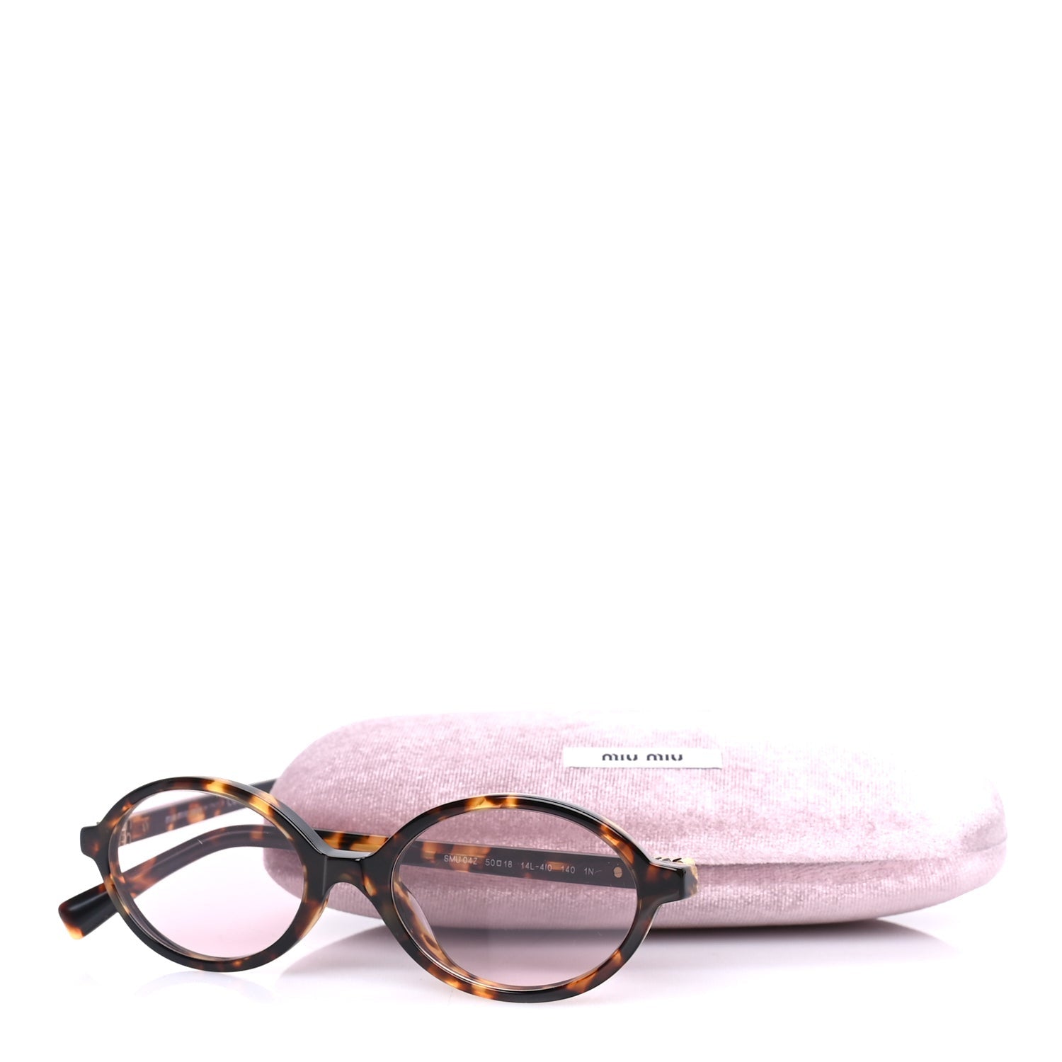 Miu Miu Acetate Oval Regard Sunglasses SMU04Z Tortoise 7 of 7