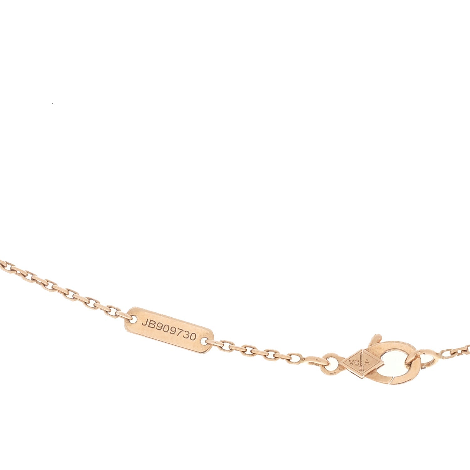 Van Cleef & Arpels 18K Rose Gold Gray Mother of Pearl Vintage Alhambra Pendant Necklace Grey 5 of 5