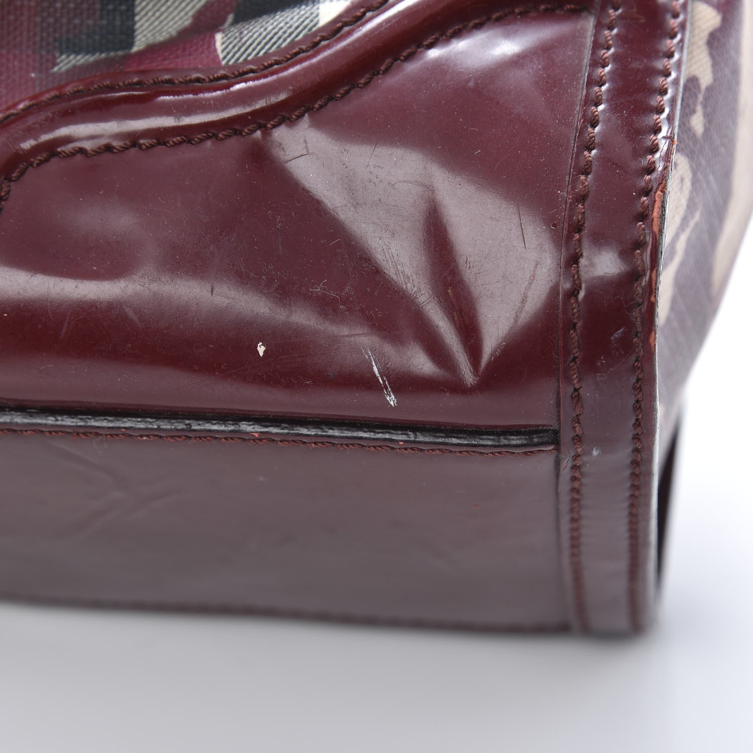 Burberry Nova Check Heart Print Pilgrim Satchel Berry 14 of 19